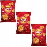 Pakiet 3szt LAYS Chipsy Papryka 130g
