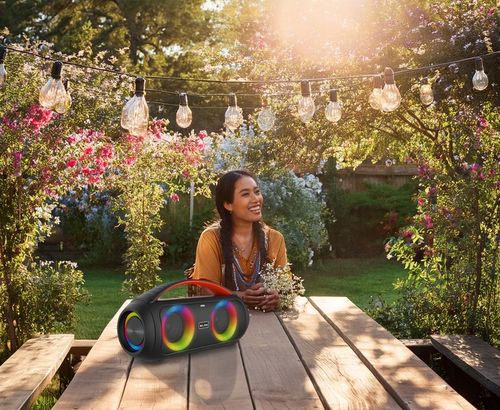 MOCNY GŁOŚNIK BLUETOOTH PRZENOŚNY BOOMBOX MIKROFON PILOT USB SD FM na Arena.pl