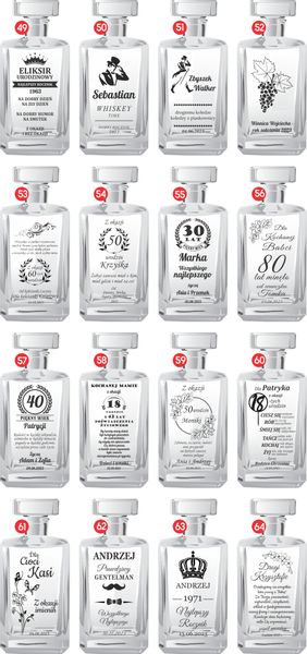 KARAFKA z 2 szklankami w etui ROCZNICA ŚLUBU prezent 20 25 30 35 40 50 60 zdjęcie 8