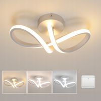 LAMPA SUFITOWA PLAFON LED ŻYRANDOL BIAŁY NOWOCZESNY SALONU ŚCIEMNIALNA 20W