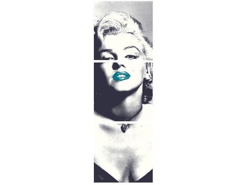 90X30CM MARILYN MONROE TURKUSOWYMI USTAMI TRÓJ OBRAZ DRUK na Arena.pl