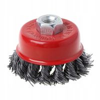 SZCZOTKA DRUCIANA SKRĘCONA STALOWA 65MM M14 DO USUWANIA RDZY