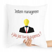 Poduszka Dla Menagera Menadżera Na Prezent Z Nadrukiem Ze Zdjęciem