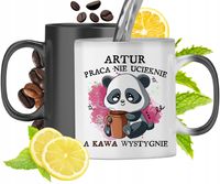 Kubek Magiczny Dla Artura Czarny Matowy Z Nadrukiem Ze Zdjęciem 330Ml