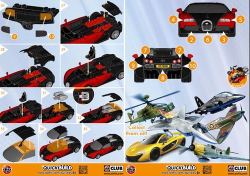 Airfix J6020 Bugatti Veyron auto klocki +5 QUICK na Arena.pl