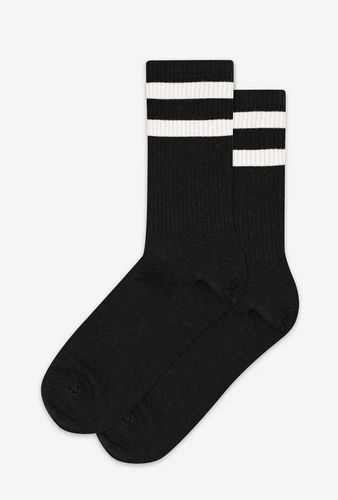 SKARPETY MŁODZIEŻOWE PASKI 42-44 whiteblack na Arena.pl