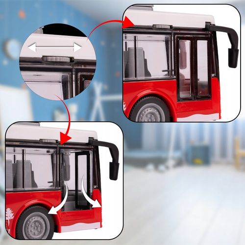 AUTOBUS MIEJSKI INTERAKTYWNY Z NAPĘDEM 1:16 OTWIERANE DRZWI DLA DZIECI na Arena.pl