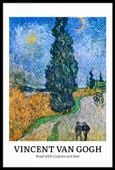 Plakat 40x60cm Design Cypress and Star, Van Gogh Vintage do Salonu