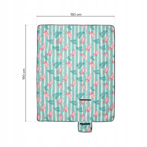 KOC PIKNIKOWY METEOR 150x190 ALU FLAMINGI 3 warstwowy kompaktowy na rzep na Arena.pl