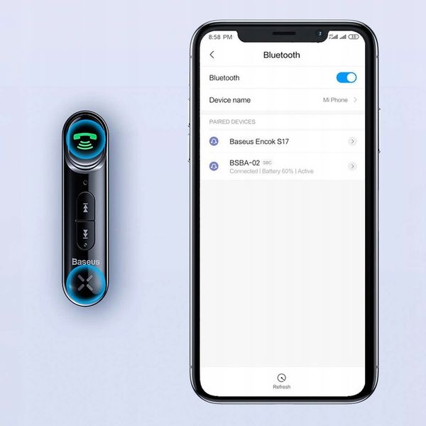 ODBIORNIK ADAPTER BLUETOOTH BASEUS Qiyin 5.0 mini jack 3.5mm AUX zdjęcie 7