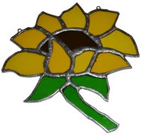 Kwiat słonecznik szkło witrażowe zawieszka dekoracja prezent