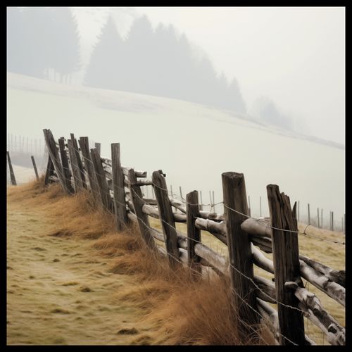 Plakat 50x50cm Spowity Mgłą na Arena.pl