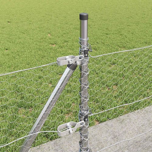 Ogrodzenie z słupkami Srebrny 0.4 x 100 m Stal pokryta PCV na Arena.pl