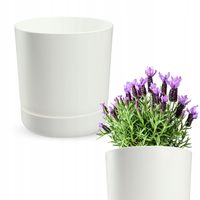 KADAX Doniczka Osłonka Z Podstawką 17cm Biała Mat