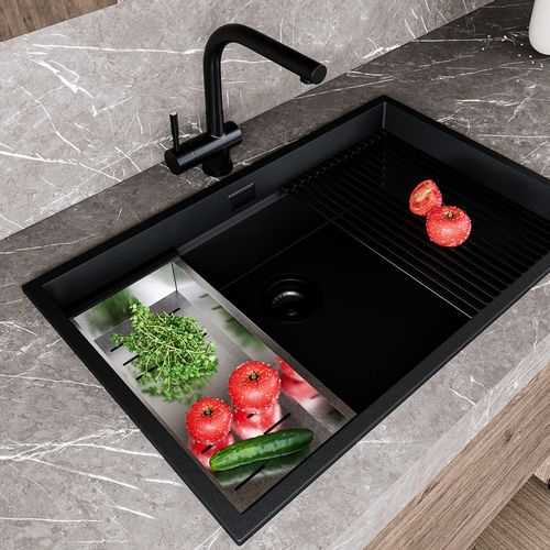 Zlewozmywak GLOBALO Miralio 80.1 Black/BL Mat na Arena.pl