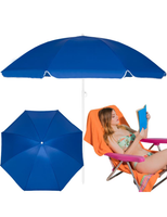 Parasol plażowy łamany wbijany 180cm Niebieski