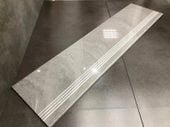 Szare MARMUROWE płytki schodowe polerowane 120x30