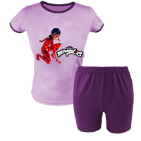 Krótka Piżama dziecięca Biedronka i Czarny Kot