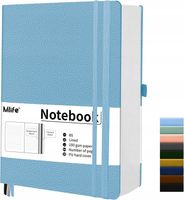 NOTATNIK B5 360 STRON 100 G/M² DZIENNIK W LINIE TWARDA OKŁADKA NIEBIESKI