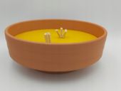 Znicz CERAMICZNY ceramika otwarty gliniany klasyk kopciuch GIGANT retro 2sz