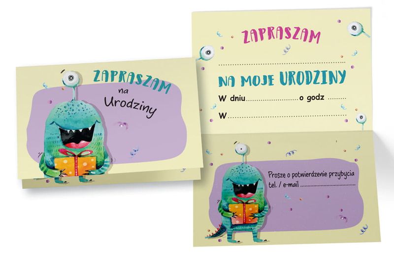 Zaproszenie Potworek zdjęcie 1
