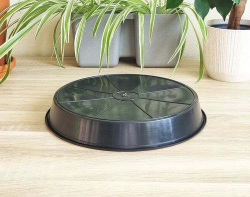 Podstawki P25 25cm czarne 10szt. - pod doniczki uprawowe, donice do na Arena.pl