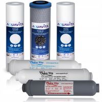 Zestaw Filtrów Wody AQUAVITA do RO7 Komplet Wkładów do Filtra Wody Osmoza
