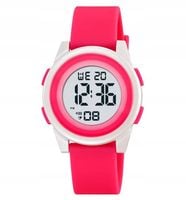 Zegarek dziecięcy SKMEI różowy elektroniczny wiele funkcji