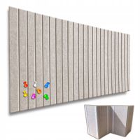 TABLICA FILCOWA LAMELE na plan lekcji 60x120cm filc Jasny BEŻ 03 + PINEZKI