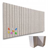 TABLICA FILCOWA LAMELE na plan lekcji 60x120cm filc Jasny BEŻ 03 + PINEZKI