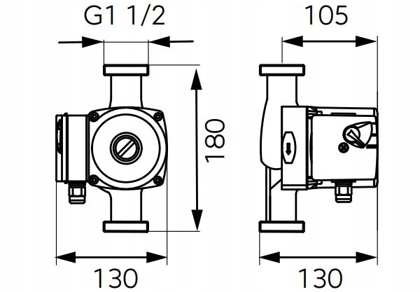 Pompa cyrkulacyjna Ferro 0202W 25-60 180 zdjęcie 2