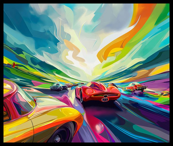 Plakat 60x50cm Wyścig Przy Barwach zdjęcie 2