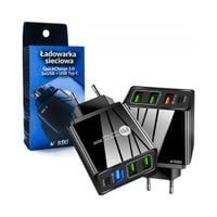 ŁADOWARKA SIECIOWA USB TYP-C DO TELEFONÓW 36W QC ŁADUJE 4 URZĄDZENIA NA RAZ