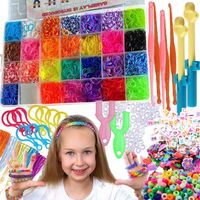 MEGA ZESTAW GUMKI DO ROBIENIA BRANSOLETEK DUŻY XXL 10000 SZT NA PREZENT DIY