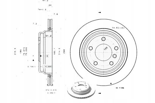 TARCZA HAM TYL 298X20 V BREMBO na Arena.pl