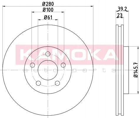 TARCZA HAM PRZOD 280X23 V na Arena.pl
