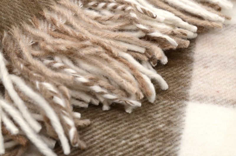 Koc Wełniany 150X200 Krata 18745 zdjęcie 4