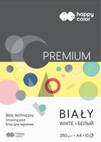 BLOK TECHNICZNY A4 BIAŁY 250G HAPPY COLOR