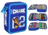 TRZYKOMOROWY PIÓRNIK SZKOLNY PSI PAW PATROL Chase z WYPOSAŻENIEM 30 element