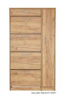 Szafka na buty MALTA 4 SM kolor: DĄB ZŁOTY CRAFT - SREBRNE UCHWYTY