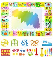 Duża Mata Wodna Malowania Wodą Pieczątki Szablony Flamastry Pisaki 120 x 90