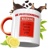 Kubek Pomarańczowy Dla Prezesa Prezent Z Nadrukiem Ze Zdjęciem