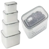 Pojemniki kuchenne na żywność z koszyczkiem pojemnik z uszczelką 4 szt