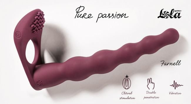 Strap-On Pure Passion Farnell Wine Red zdjęcie 1