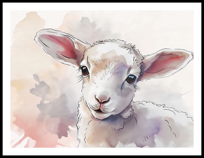 Plakat 80x60cm Mała Owieczka zdjęcie 3