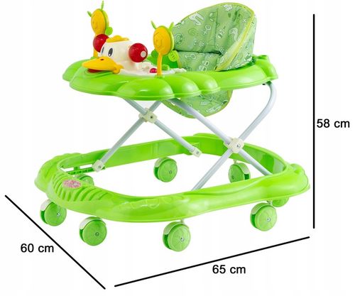 INTERAKTYWNY CHODZIK JEŹDZIK DLA DZIECI SKŁADANY 3 KOLORY KACZUSZKA na Arena.pl