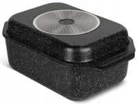 BRYTFANNA Gęsiarka MARMUROWA Patelnia GRILLOWA 2w1 Brytfanka 9L 34cm 4034