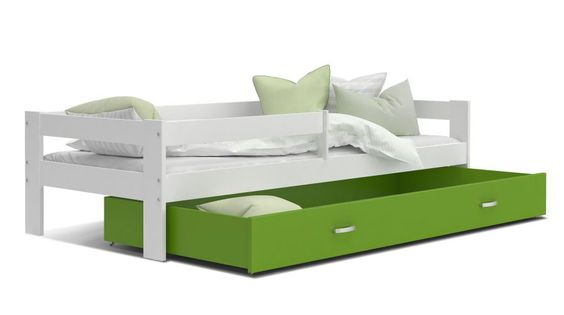 Łóżko dla dzieci HUGO COLOR 190x80 + szuflada + materac