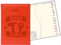 Kalendarz A6 2026 książkowy TYGODNIOWY GRAWER PREZENT DLA MAJSTERKOWICZA