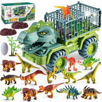 CIĘŻARÓWKA DINOZAUR DUŻY SAMOCHÓD T-REX TIR 15x DINOZAURY TRANSPORTER DINO